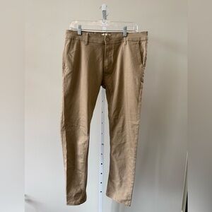 Scott James Tan Chinos 34x30 Classic Slim Straight Khaki Pants Men